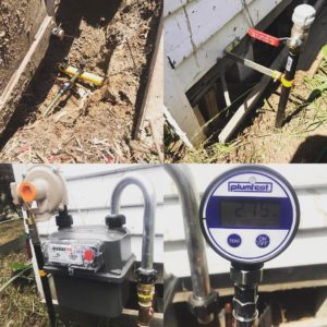Gas meter replaced and relocated